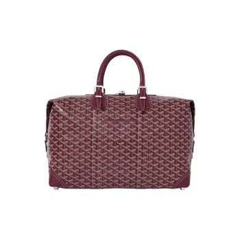 GOYARD Bowling Canvas Travel Bag Women's Burgundy
