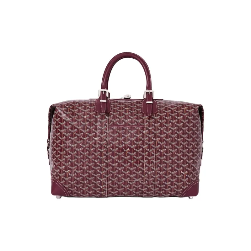 GOYARD Bowling Canvas Travel Bag Women's Burgundy-0