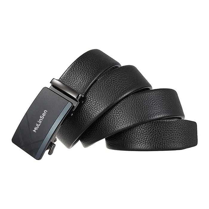 Mulinsen Cow Leather Belts Men's Width 3.5CM-2