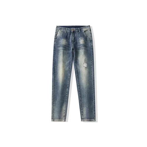 Tonlion Jeans Unisex Vintage Blue