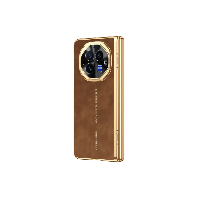 YINZHESHAN PC Material Faux Leather Electroplated Phone Cases Compatibility Vivoxfold3/Xfold3pro-5