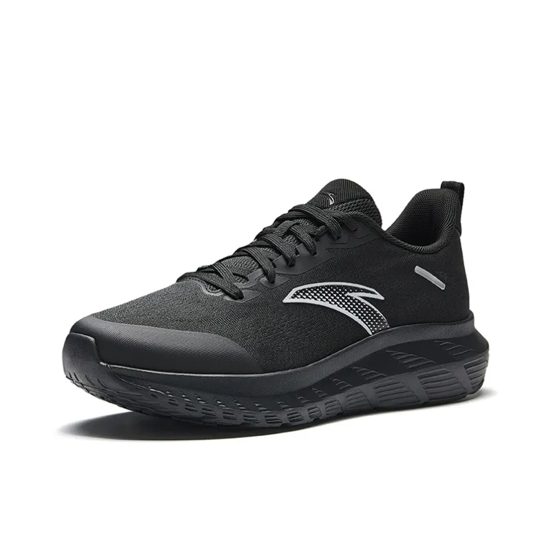 Anta Running Collection Cushioning, Breathable, Lightweight Low Top Training City Commute Running Shoes Men's Black-1