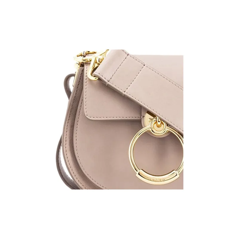 Chloe Tess Cow Leather Shoulder Bag, Crossbody Bag Women's Light Pink-4