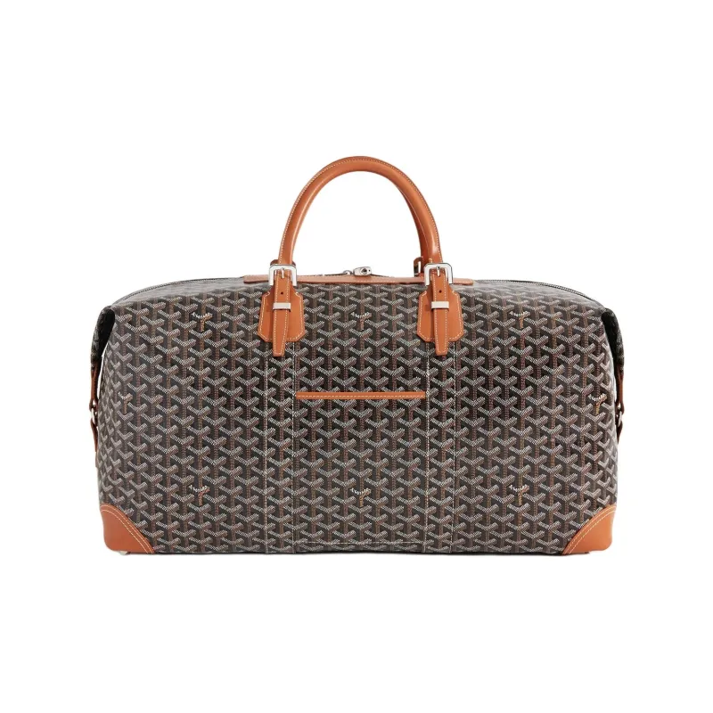 GOYARD Bowling55 Canvas Travel Bag Unisex Brown-0