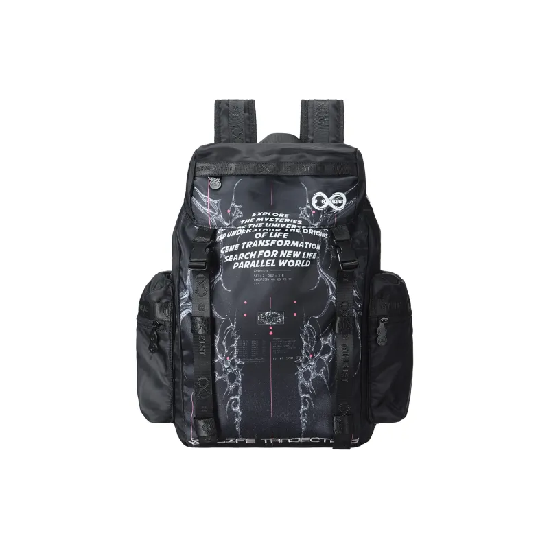 8atheist Polyester Backpack Unisex Black-0
