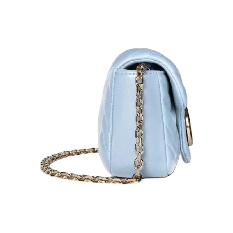 GUCCI GG Marmont Lambskin Shoulder Bag Mini Women's Light Blue-3