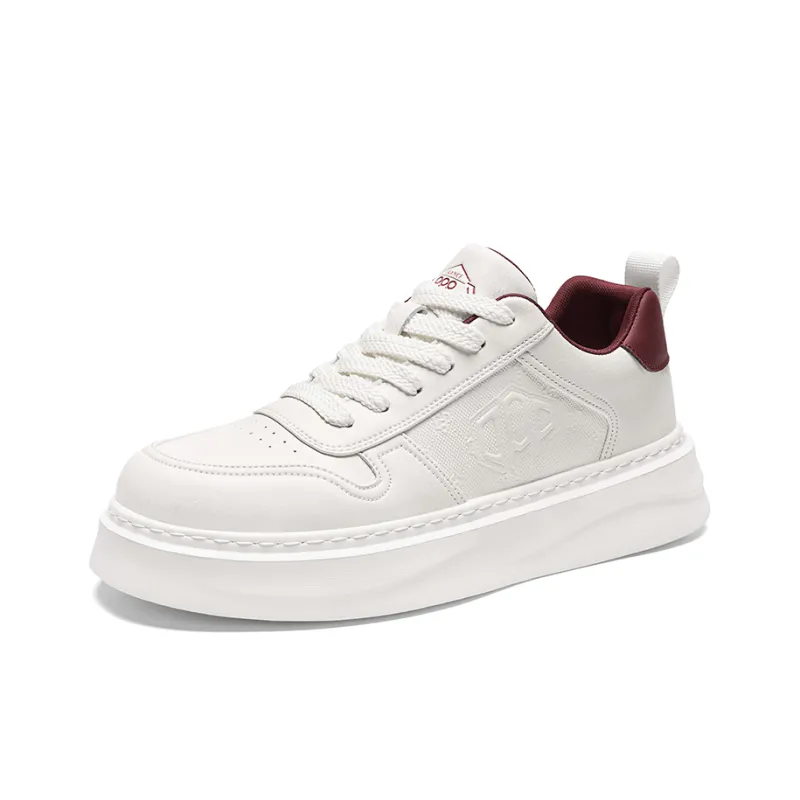 OPP Good Looking, Sports Casual White Sneakers Low Top Skateboard Shoes Men's-7