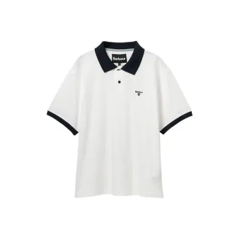 BARBOUR SS25 Polo Shirt Unisex White