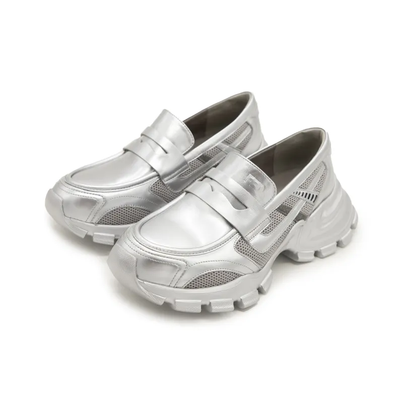 FED Loafers Women's Silver-1