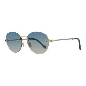 FRED Metal Irregular Shape Sunglasses Unisex Blue