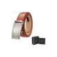Matte Gunmetal Buckle+60 Texture, Red Brown Strap 268 Yellow Base (Box)