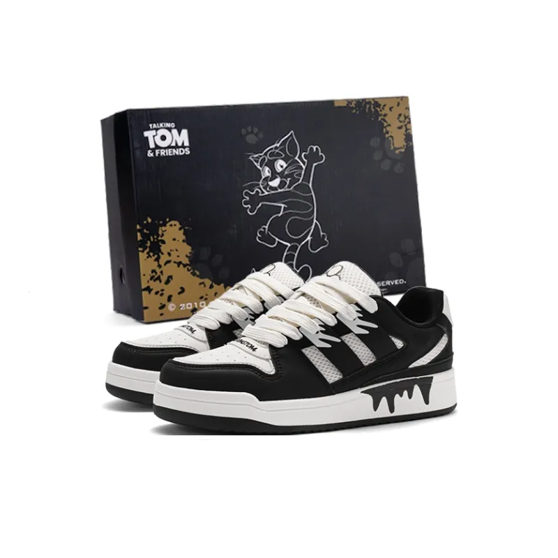 TALKING TOM Skateboard Shoes Unisex Low Top Black/White-1
