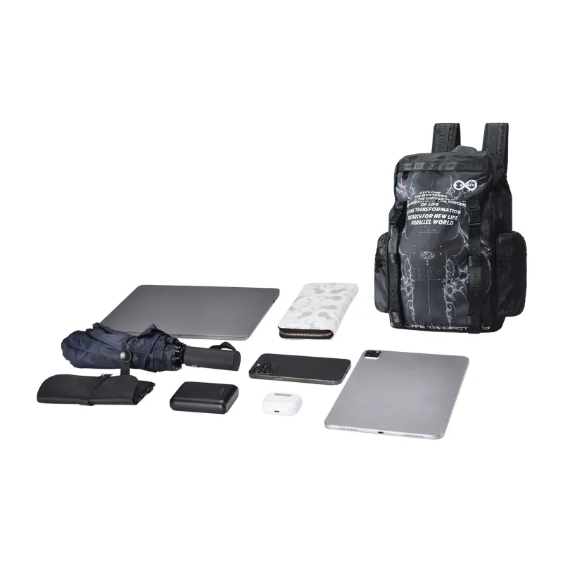 8atheist Polyester Backpack Unisex Black-4