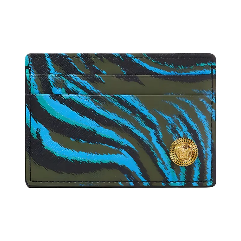 VERSACE MEDUSA BIGGIE Series Cow Leather Card Holder Men's Multicolor-0