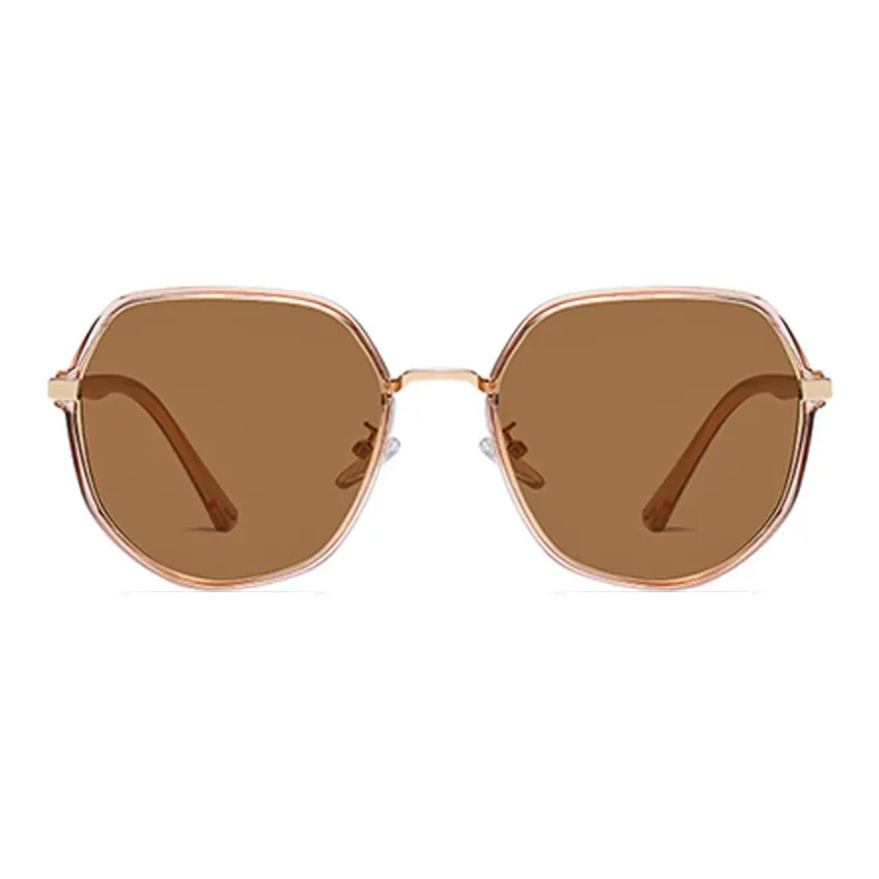 AAJF TR/Memory Plastic Metal Round Sunglasses Women's-3