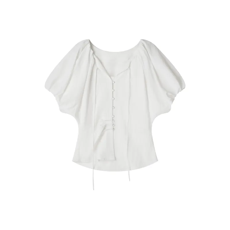 SHUXI Shirts Women's Cream White-0