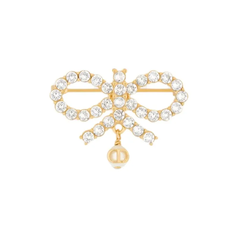 DIOR Crystal Brooches Women's Gold-0