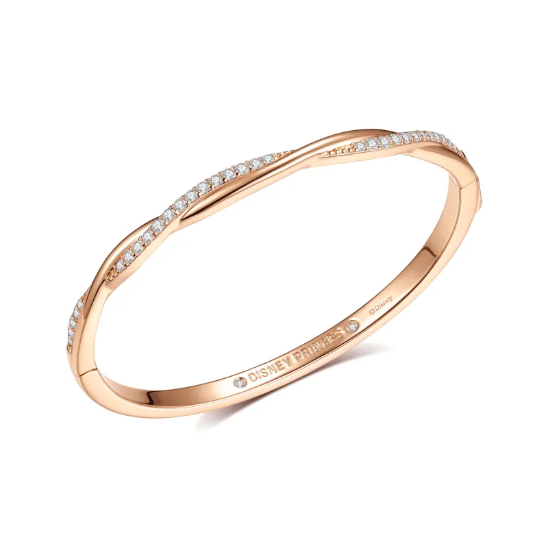 Disney White Gold Bangles Unisex Rose Gold/Silver-0