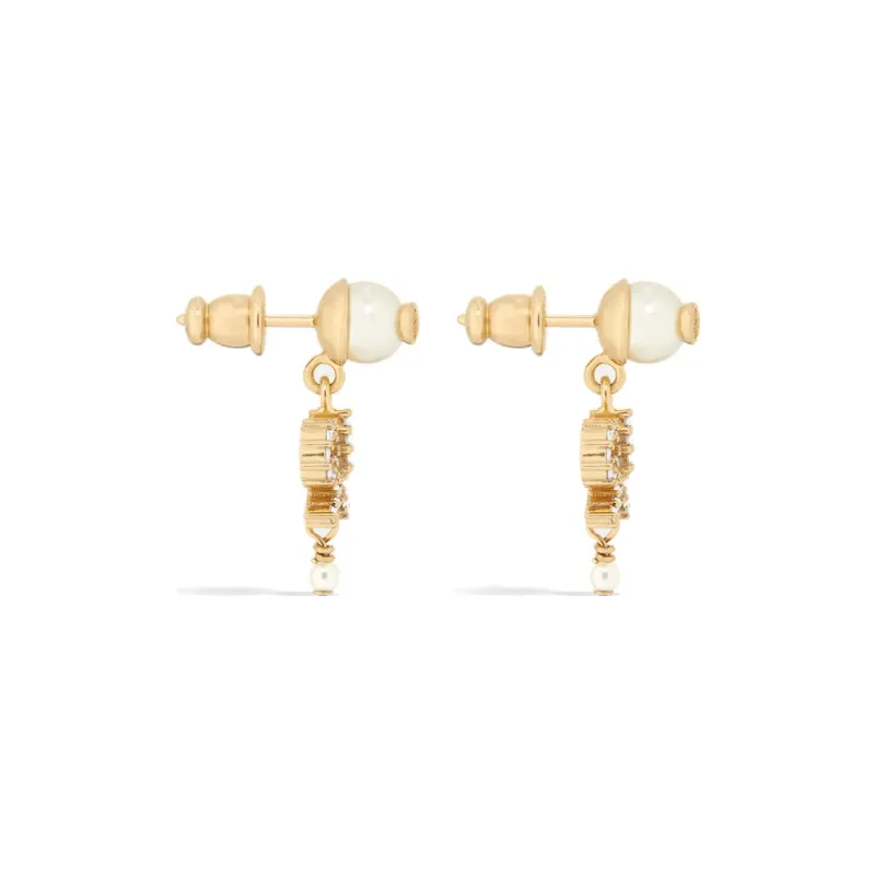 DIOR Resin Earrings Women's Gold-2