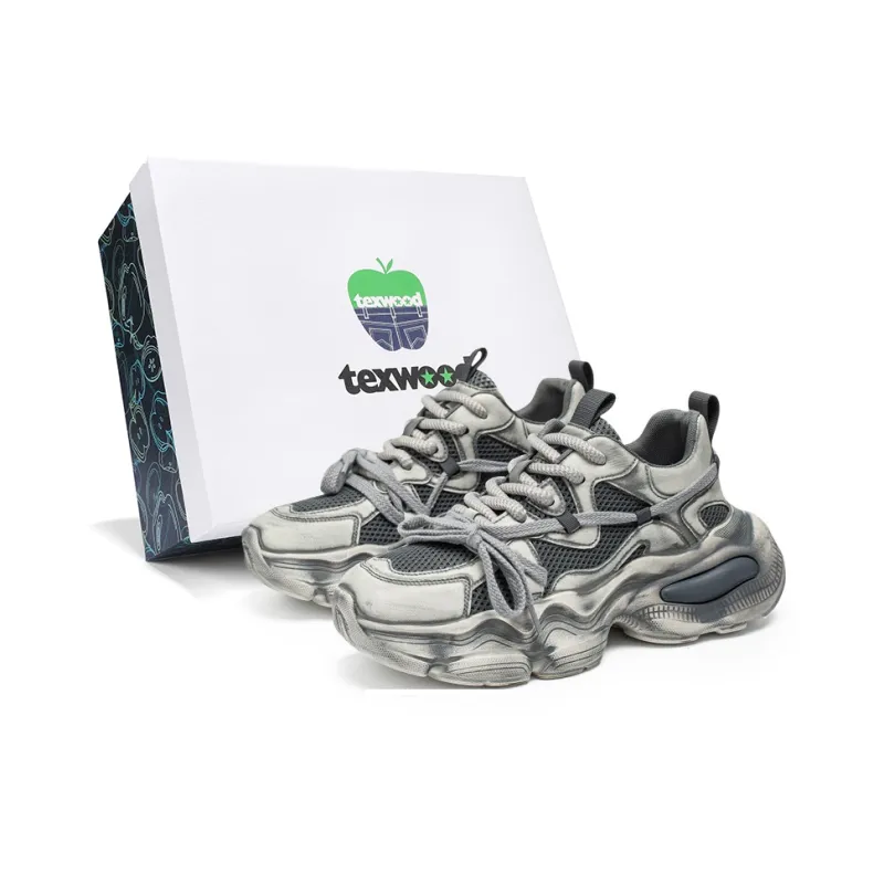 TEXWOOD Non slip Lightweight Low Top Chunky Sneakers Men's-12