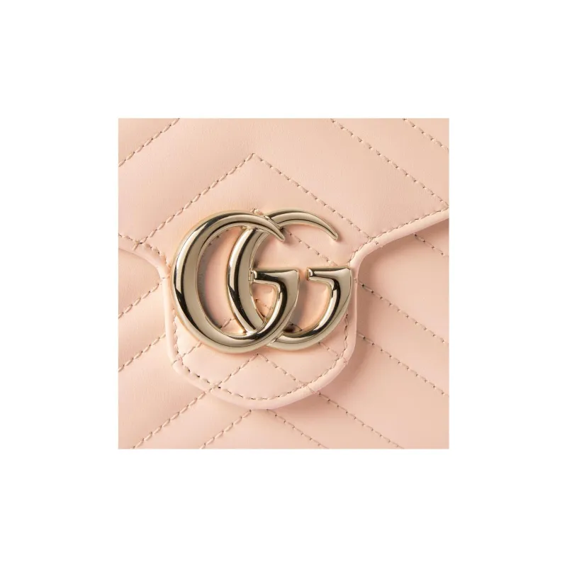 GUCCI GG Marmont Leather Shoulder Bag, Crossbody Bag, Wallet Women's Light Pink-6