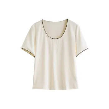 HDFULERN T Shirts Women's Beige