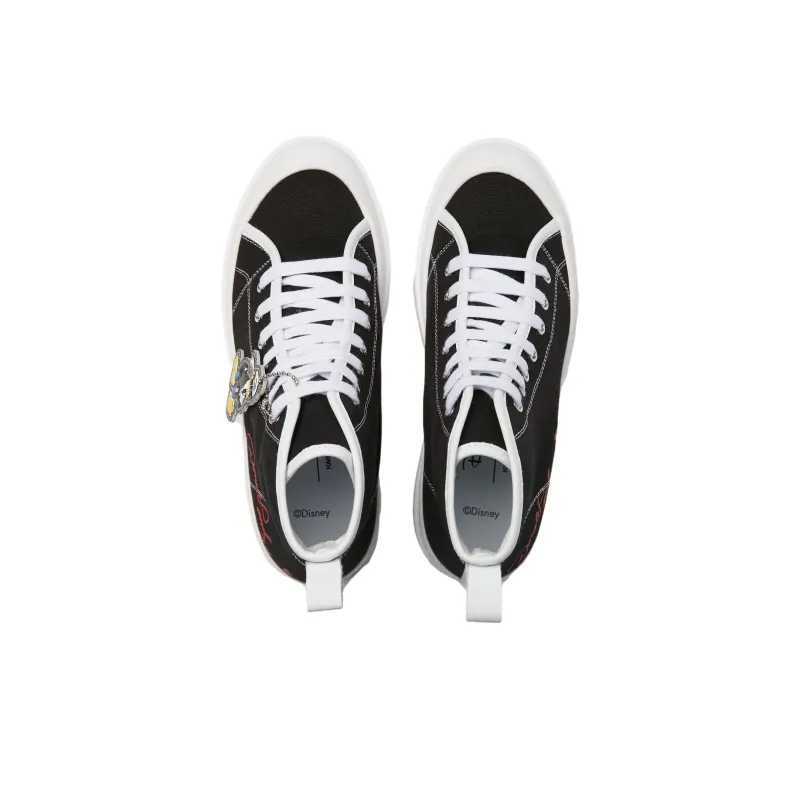 Disney x KARL LAGERFELD Kl Maxi Vi High Top Canvas Shoes Men's Black-2