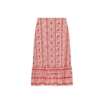 ZARA Casual Long Skirts Women's Red