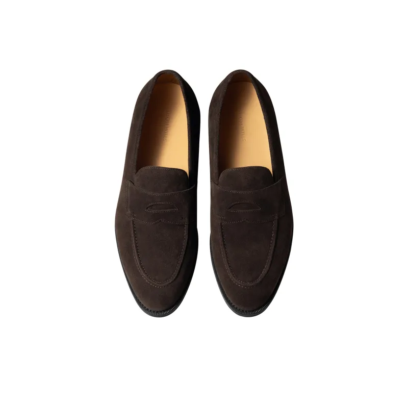 THOM WILLS British Style Business Casual Slip on Loafers Men's Coffee-7