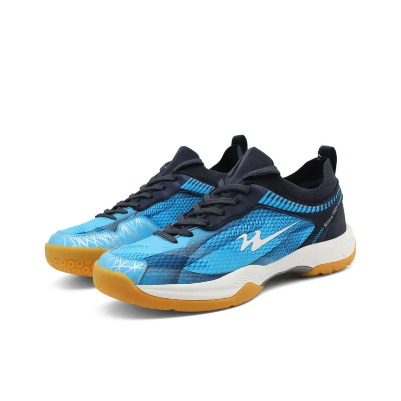 Binary Cushioning Coverage Abrasion Resistant Lightweight Breathable Slip Resistant Low Top Badminton Shoes Unisex Aqua-2