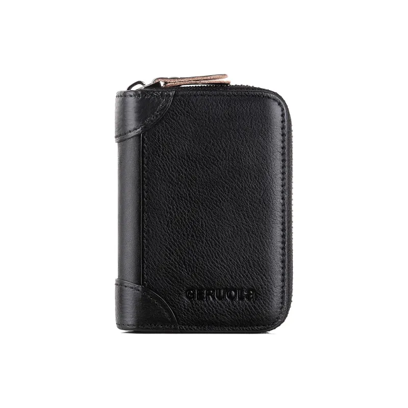 Gorora Top Grain Cow Leather Anti Skimming, Practical Card Holder Regular Unisex Multicolor-0