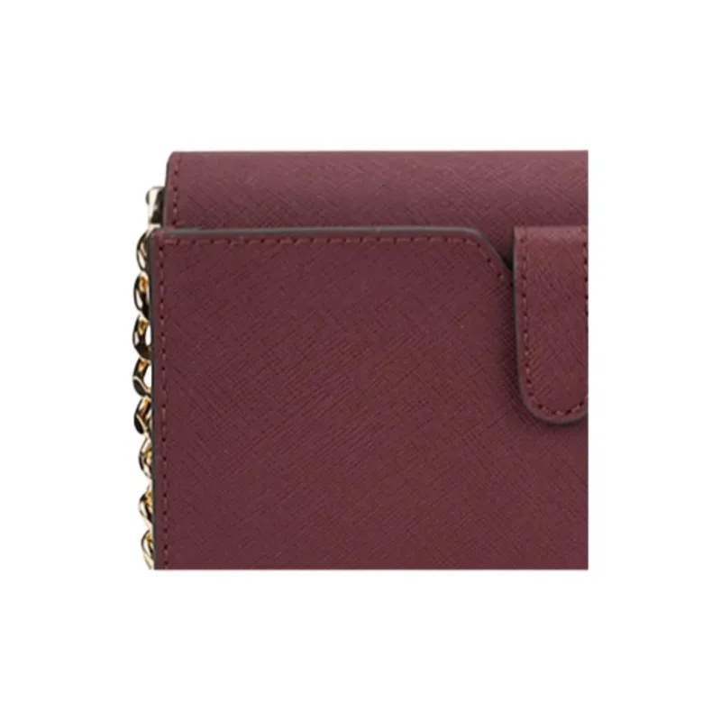 MICHAEL KORS MICHAEL KORS Handbag Collection Jet Set Cow Leather Envelope Shoulder Bag Medium Size Women's Burgundy-6