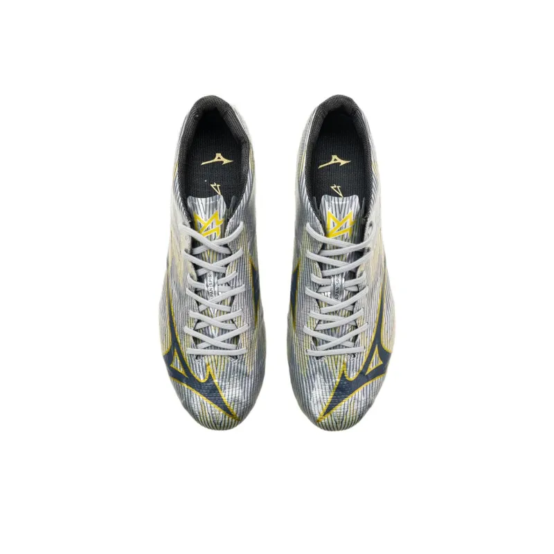 Mizuno Alpha 2 Anti Slip Wear Resistant Soccer Shoes Men's Silver-2