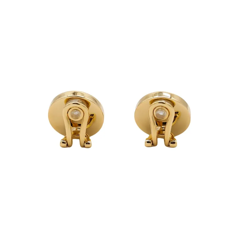 MIU MIU Stud Earrings Women's Red Gold-1