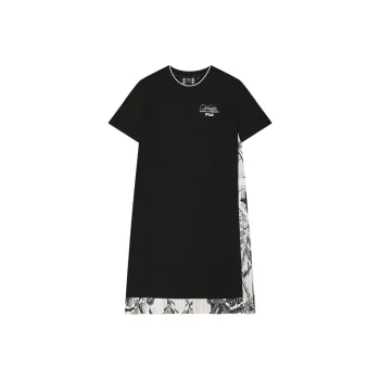 FILA x M.C.ESCHER SS25 Short Sleeved Dress Women's Jet Black