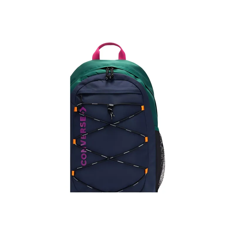 Converse Polyester Backpack Regular Unisex Green/Navy Blue-3