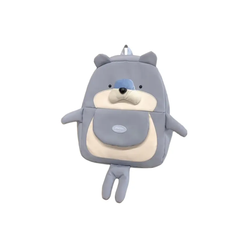 Parker Bear Nylon Backpack Unisex Khaki/Black/Blue-5