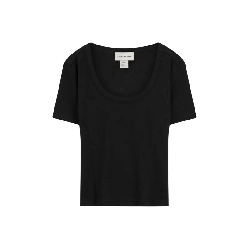CALVIN KLEIN Set in Sleeve T Shirt Women's-0