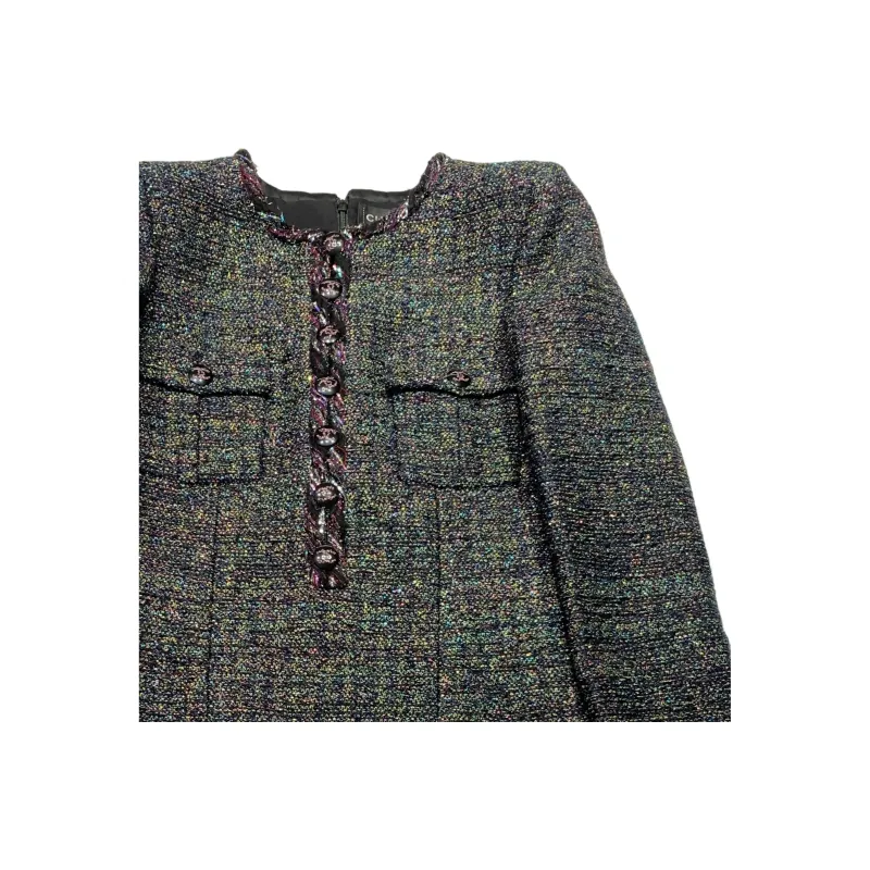 CHANEL 21K Long Sleeved Dress Women's Multicolor-1