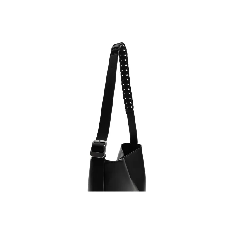ZARA Polyurethane Shoulder Bag Men's Black-2