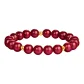 Golden Cinnabar Beaded Bracelet for Good Luck