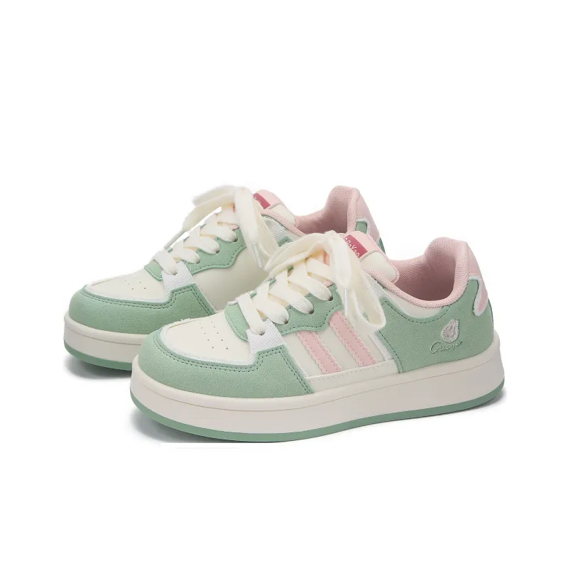 Binya Lightweight And Wear resistant Low Top Skateboard Shoes Women's-17