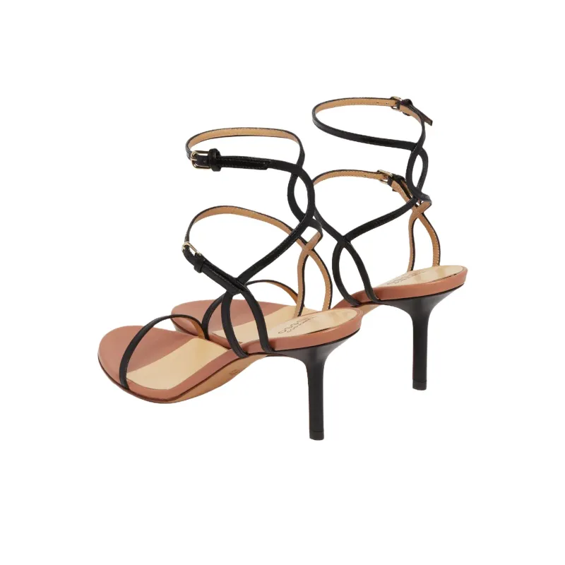FRANCESCO RUSSO One Strap Sandals 7.5cm Women's Black-3
