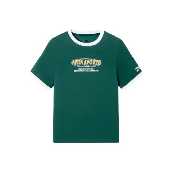 Anta Life Collection T Shirt Women's Sparse Forest Green/Snowflake White