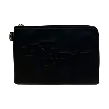 LONGCHAMP Leather Clutch Unisex Black