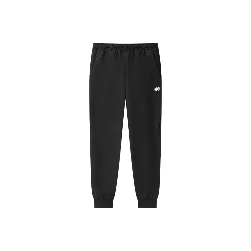 Erke Tennis Series Knitted Sweatpants Men's Jet Black-0