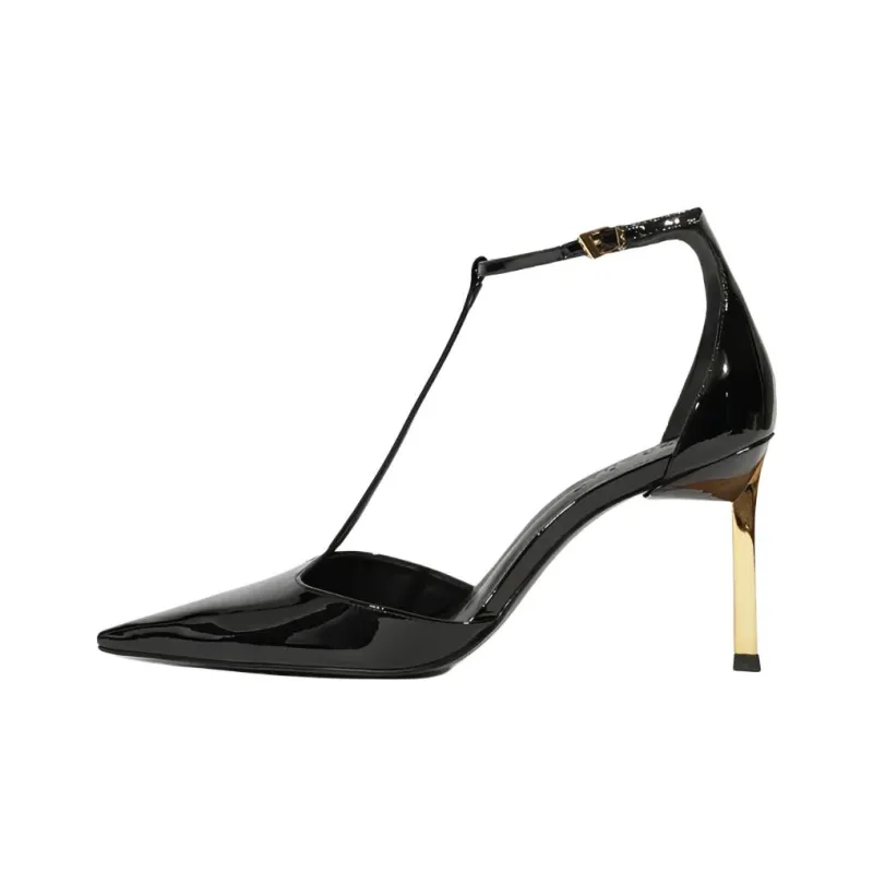 Schutz Slim Heel High Heels 8.7cm Women's Black-0