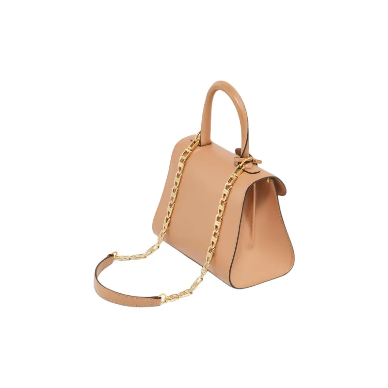 Delvau Calfskin Bag Strap Unisex Brown-1