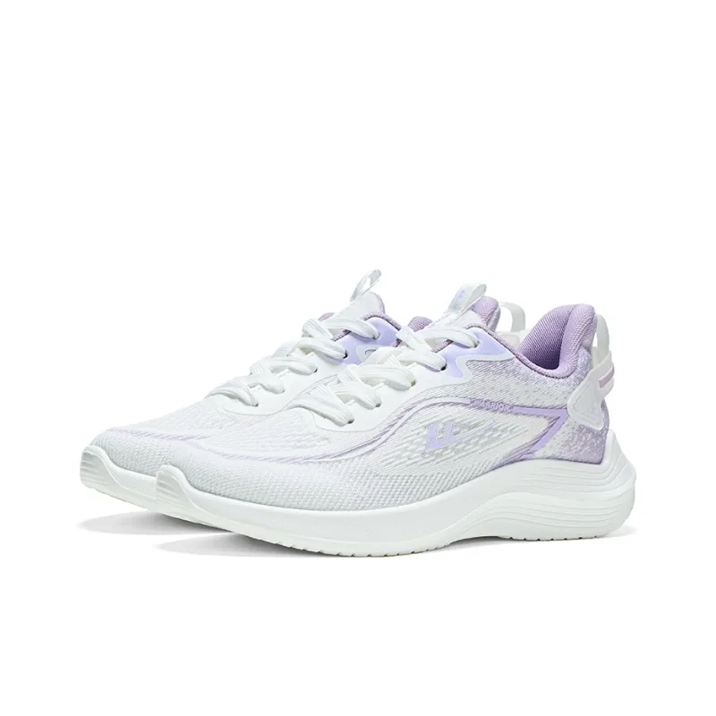 Warrior Cushioning Rebound Height Increasing Lightweight Slip Resistant Low Top Running Shoes Women's Taro Purple-1