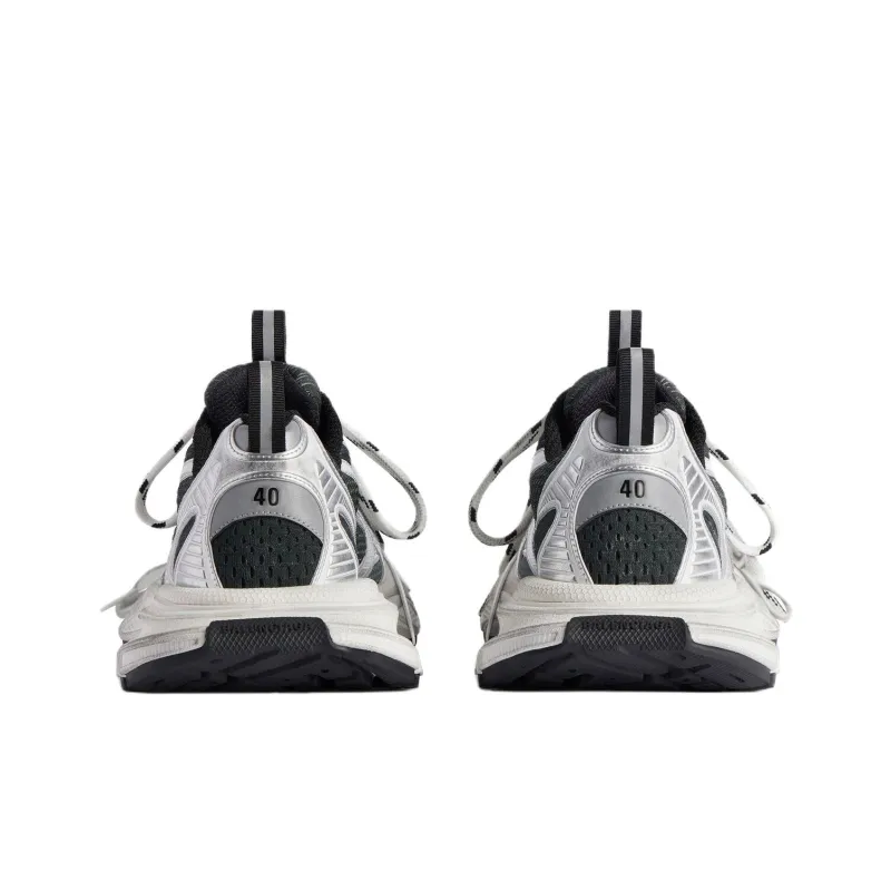 Balenciaga 3XL Low Top Chunky Sneakers Women's Silver-5